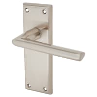 Serozzetta by Carlisle Brass Satin Nickel Latch Door Handles - Dieci Range - 150 x 50mm