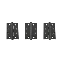 Atlantic Twin Ball Bearing Grade 11 Butt Fire Door Hinge - 102 x 75 x 2.5mm - Matt Black - Pack of 3