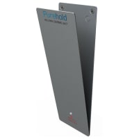 Purehold Aluminium Antibacterial Front and Back XXL Finger Plates - 600 x 120 x 15mm - Silver