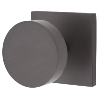 Heritage Brass by M Marcus Disc Cabinet Knob on Square Backplate - 32mm Diameter - Matt Bronze