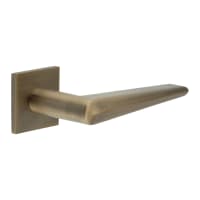 CRES by Frelan Antique Brass Sprung Fire Rated Door Handles on Square Rose - CR-107 Range