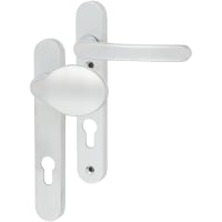TSS uPVC Multipoint Lever/Pad Door Handle - 122mm Bolt c/c - 92mm c/c - Silver