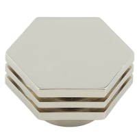 Hoxton by Frelan Nile Hex Cabinet Knob - 40mm Diameter - Polished Nickel