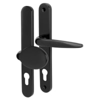 Trojan Black uPVC Multipoint Lever/Pad Door Handles - 92/62mm c/c - Sparta Range