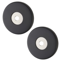 Altro Matt Black Rose Set for 19mm Door Pull Handless - 52 x 6mm