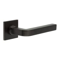 CRES by Frelan Dark Bronze Fixed Dead Door Handles on Square Rose - CR-104 Range