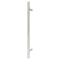 Hampstead Satin Stainless Steel 23mm Knurled T-Bar Door Pull Handle - Bolt Fix - 450mm Centres