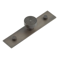 Hoxton by Frelan Murray Round Cabinet Knob on Plain Backplate - 30mm Diameter - Dark Bronze