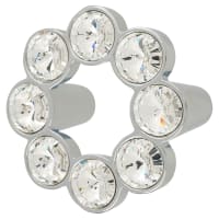 Venice Circular Crystal Cabinet Knob - 50mm Diameter - Polished Chrome
