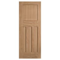 LPD DX 30's 4 Panel Unfinished Solid Internal FD30 Fire Door - 2040 x 826 x 44mm - Oak
