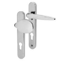 Trojan Chrome uPVC Multipoint Lever/Pad Door Handles - 92mm c/c - Sparta Range