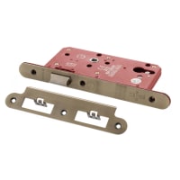 Atlantic DIN Latch - 88mm Case - 60mm Backset - Radius - Antique Brass