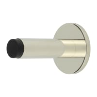 Burlington by Frelan Plain Projection Door Stop on Plain Rose - 76mm Projection - Polished Nickel