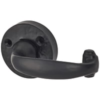 Olde Forge Antique Black Windsor Door Handles on Round Rose