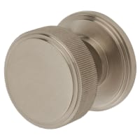 Hampstead Satin Nickel Lines Mortice Door Knob - 62mm Rose Diameter - Riley Range