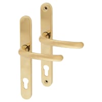 Rutland Polished Brass uPVC Multipoint Door Handles - 92mm c/c - Frontier Collection