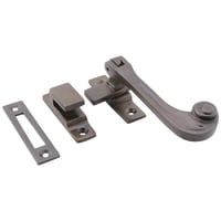 Hampstead Solid Curl Mortice & Hook Plate Casement Window Fastener - Reversible - Antique Bronze