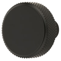 Hampstead Marlow Knurled Round Cabinet Knob - 30mm Diameter - Matt Black
