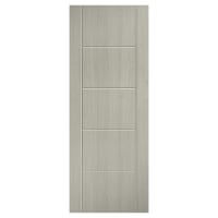 LPD Ladder 5 Panel Pre-Finished Laminate Semi-Solid Internal FD30 Fire Door - 1981 x 762mm - Grey