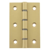 Atlantic Washered Butt Hinge - 76 x 50 x 2mm - Satin Brass - Pair
