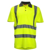 TIMCO Hi Visibility Short Sleeve Polo Shirt - Yellow - Medium