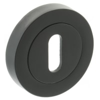Atlantic Status Escutcheon - 51mm Diameter - Keyhole - Matt Black