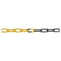 Welded Steel Chain - 6 x 42mm - 10m Length - Yellow/Black