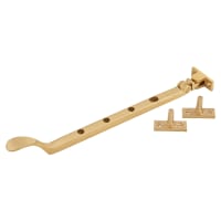 Carlisle Brass Victorian Casement Window Stay - 10 Inch/264mm Length - Satin Brass