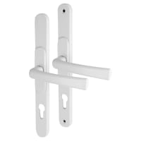 White Adjustable uPVC Multipoint Door Handles - 59-96mm c/c