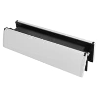 Trojan Letter Plate Matching End - 300 x 70mm - Door Thickness 40-80mm - White