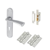 Altro Satin Chrome 3 Lever Sashlock Door Handles Pack - Verona Range