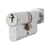 Eurospec 5 Pin 60mm Euro Thumbturn Cylinder - 30mm Turn + 30mm - Satin Chrome - Keyed Alike
