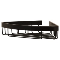 Croydex Wirework Small Corner Shower Soap Dish Basket - 60 x 311 x 209mm - Matt Black