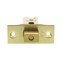 Atlantic Fire-Rated Bolt Through Tubular Bathroom Deadbolt - 78mm Case - 57mm Backset - Square - Sat Brass