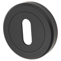 Serozzetta by Carlisle Brass Escutcheon - 50mm Diameter - Keyhole - Matt Black