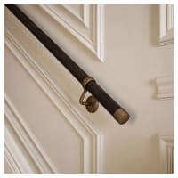 Rothley 40mm Wooden Handrail Banister Staircase Rail Support Kit - 3600mm Length - Ebony Wood