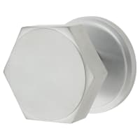 Hampstead Satin Chrome Hexagonal Centre Door Knob - 80mm Rose Diameter