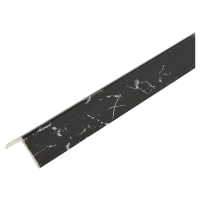 Rothley 2000mm Plastic Angle - Equal Sided - 20 x 20 x 1mm - Dark Marble