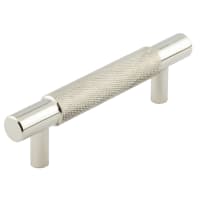 Hoxton by Frelan Taplow 18mm Knurled T-Bar Cabinet Pull Handle - 96mm c/c - Polished Nickel