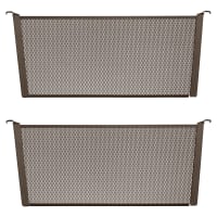 elfa Top Track System - Click In Medium Mesh Drawer Dividers - 431 x 180mm - Graphite - Pack of 2
