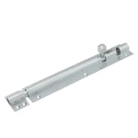 Satin Chrome Straight Barrel Bolt - Budget Range - 200 x 38mm