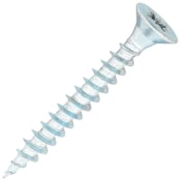 SiDAX General Purpose Pozi Countersunk Chipboard Wood Screws - 5.0 x 40mm - Zinc Plated - Pk of 200