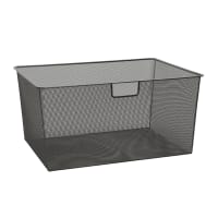 elfa Top Track System - Click In Deep Mesh Basket for Gliding Frame - 605 x 430 x 285mm - Graphite