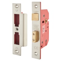UNION 2201 Bolt Through 5 Lever Sashlock - 65mm Case - 44.5mm Backset - Satin Chrome