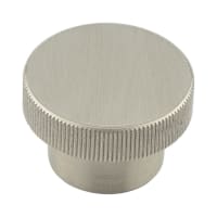 Hoxton by Frelan Thaxted Lines Round Cabinet Knob - 40mm Diameter - Satin Nickel