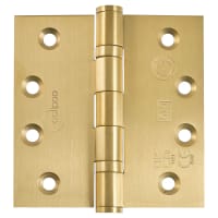 Eclipse Ball Bearing Grade 13 Butt Fire Door Hinge - 102 x 102 x 3mm - Satin Brass - Pair