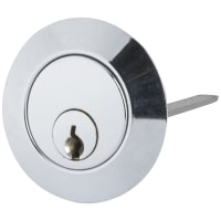 Contract Nightlatch Replacement Rim Cylinder - Polished Chrome Case/Cylinder