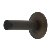 Burlington by Frelan Knurled Projection Door Stop on Chamfered Rose - 76mm Projection - Dark Bronze