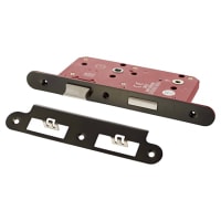 Atlantic DIN Bathroom Lock - 88mm Case - 60mm Backset - Radius - Urban Dark Bronze