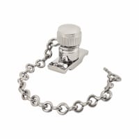 Altro Acorn Sash Window Stop on Chain - 32 x 13mm - Polished Chrome